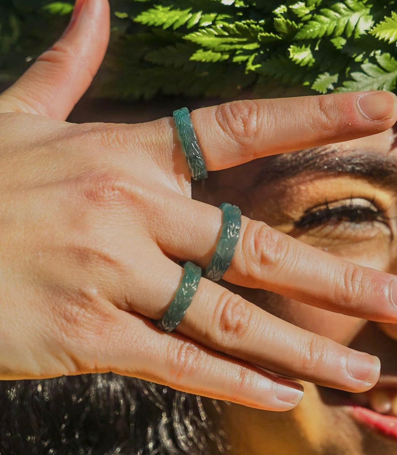 "Maile" Jade Ring