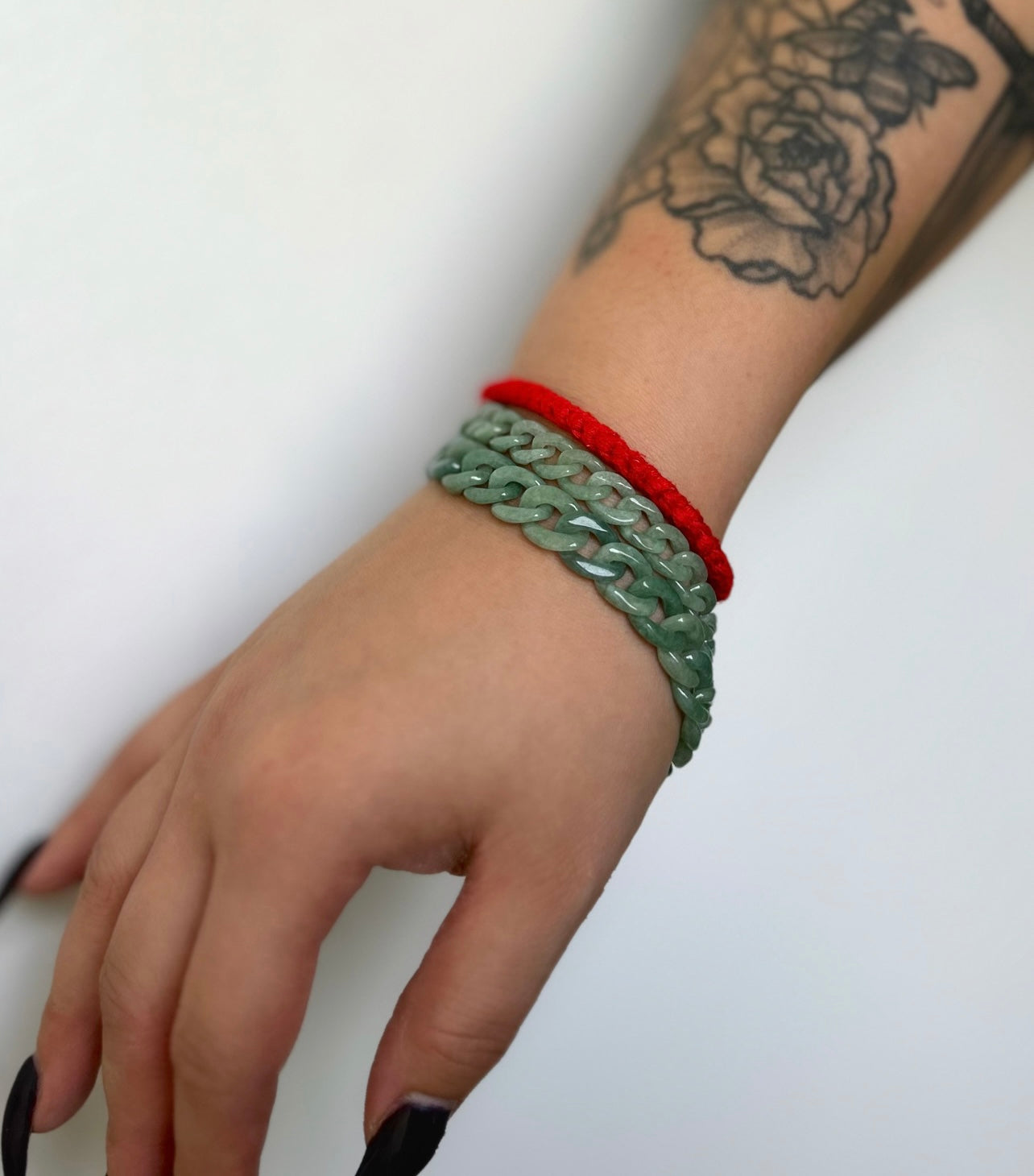 CUBAN BRACELET sea green *Gold Clasp*