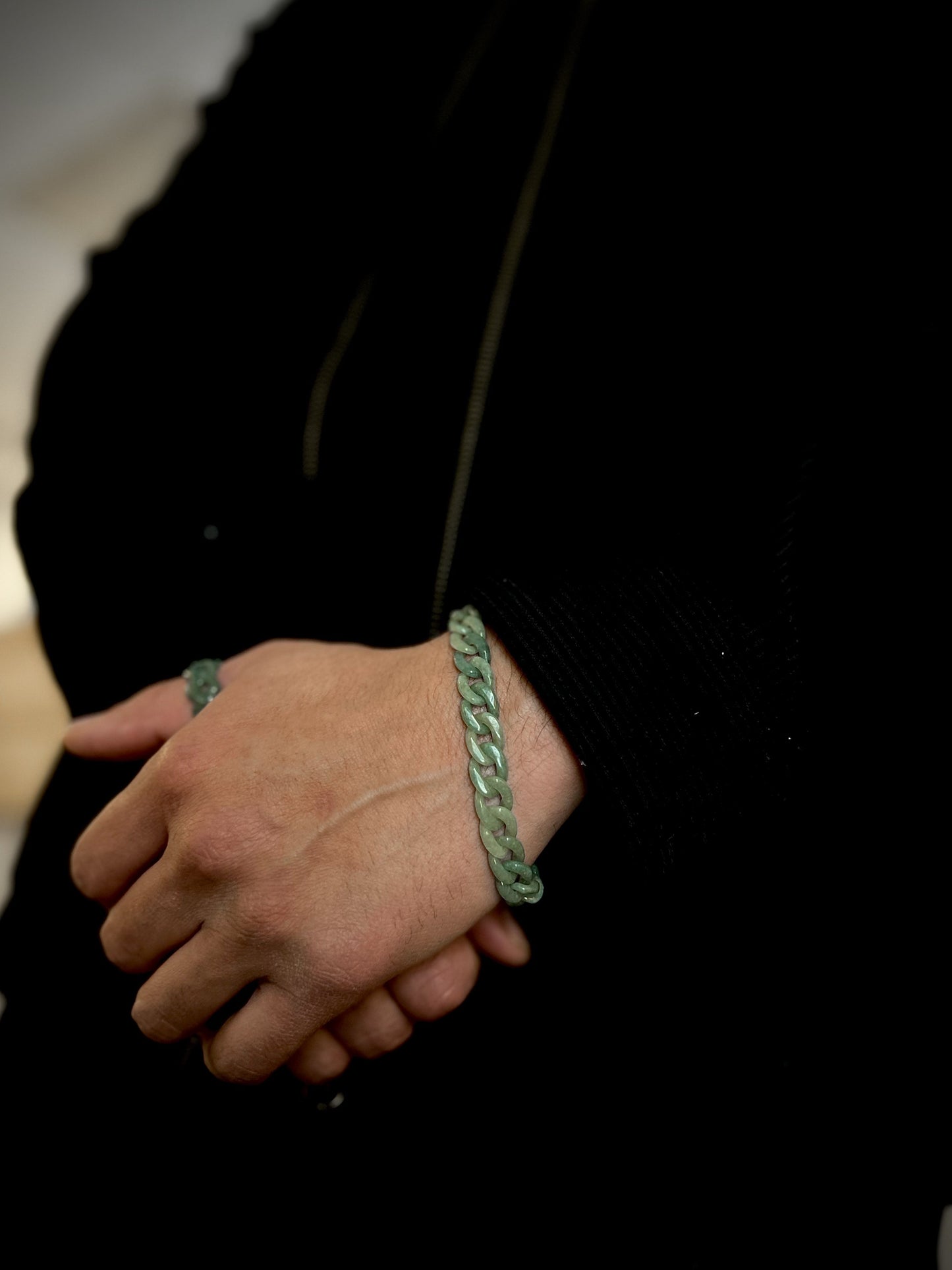 CUBAN BRACELET sea green *Gold Clasp*