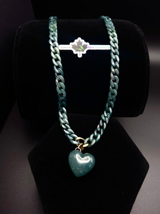 "All Love" pendant on 18" Blue Water Chain