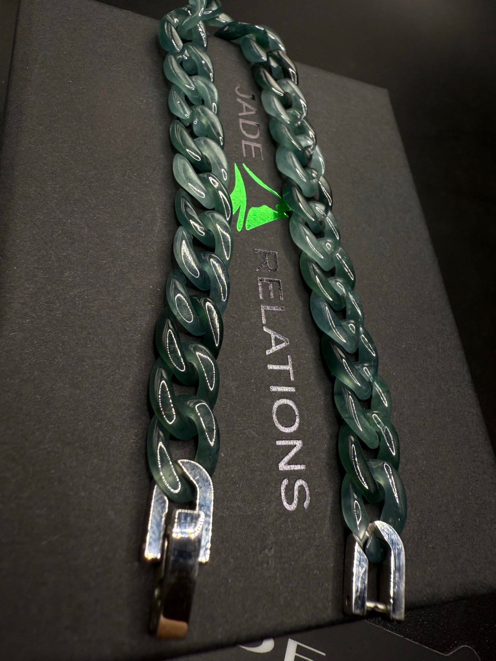 CUBAN CHAINS 12MM (choose color) *Silver Clasp*